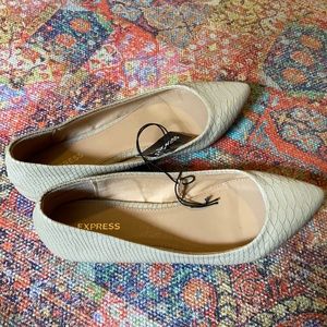 New Express snake skin flats